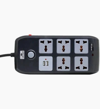Lightwave Extension Socket – 3 Metres 5 Way with USB Fast Charging | Surge & Thunder Protection image