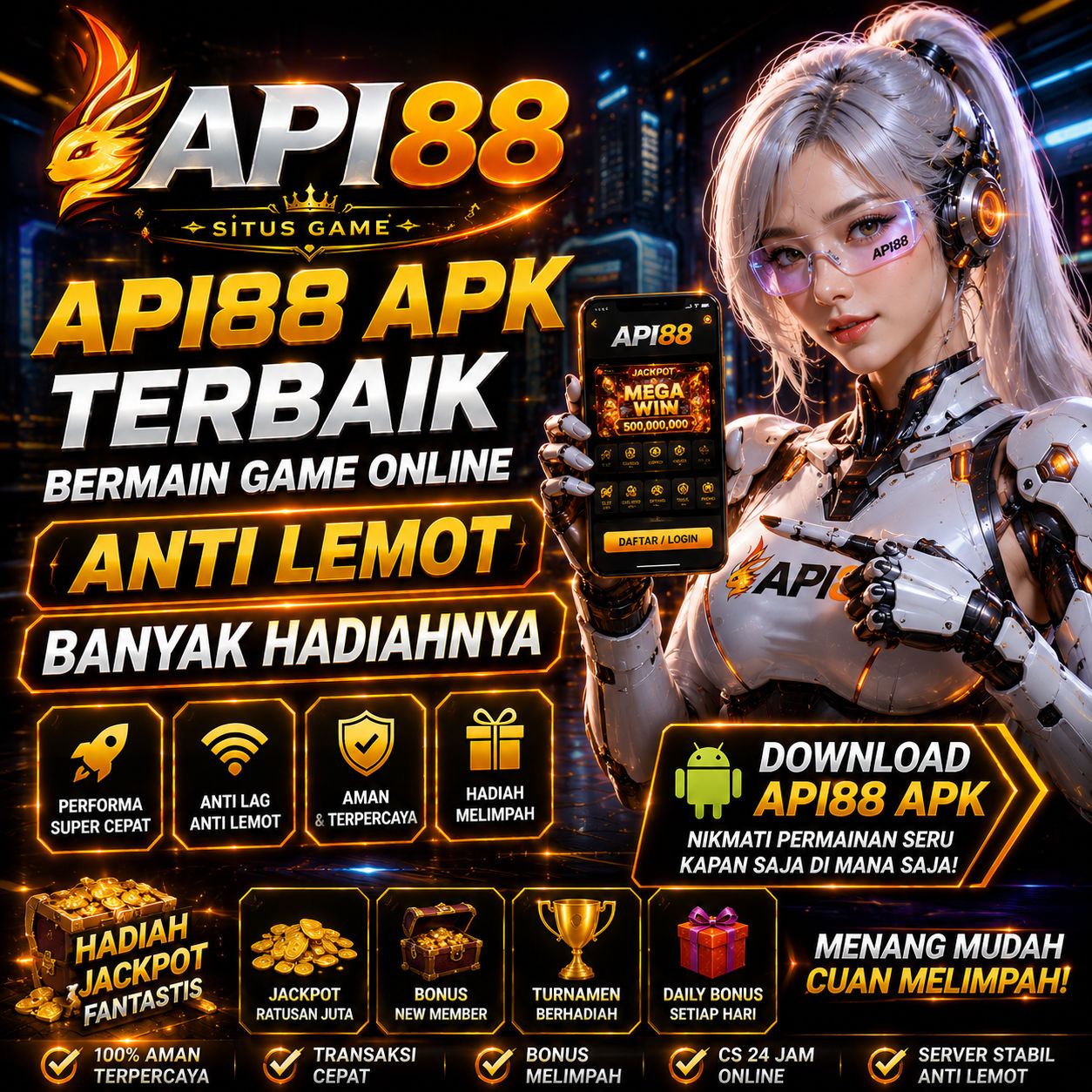API88 APK Terbaik Bermain Game Online Anti Lemot Banyak Hadiahnya