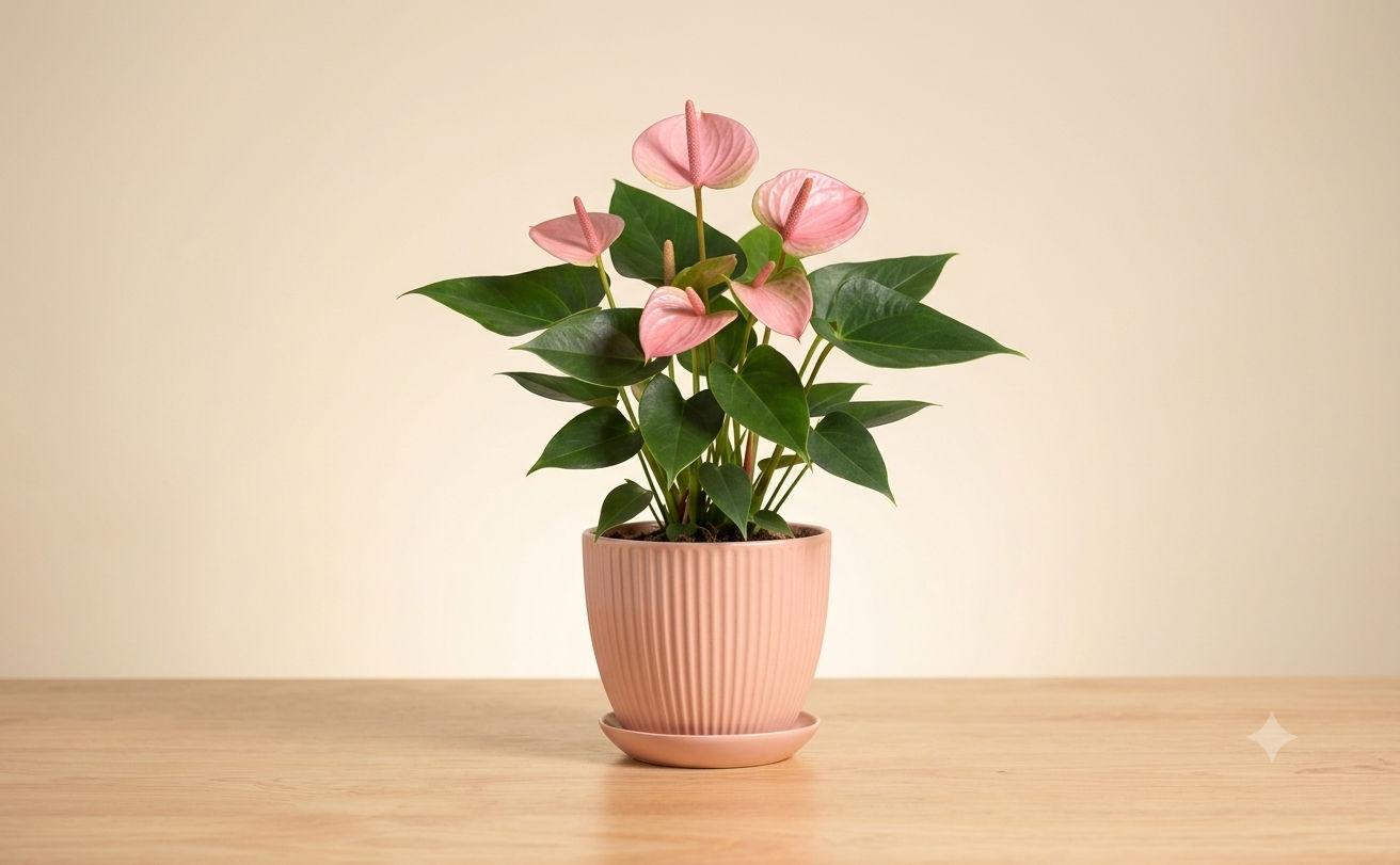 Ceramic Pot - Matte Pink, 6 inch