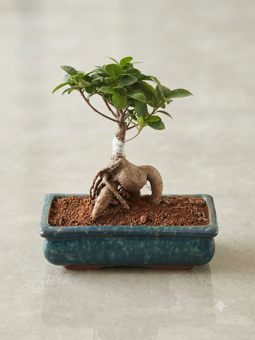Ficus Bonsai with Pot