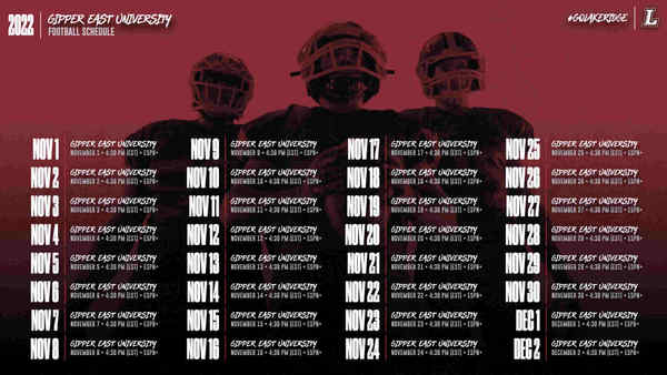 Gridiron Squad Schedule