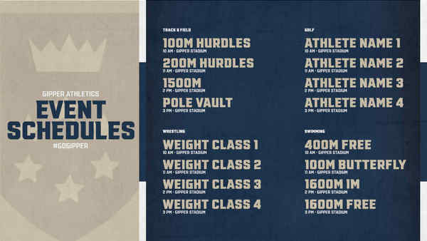 Blue & White Track & Field Schedule+