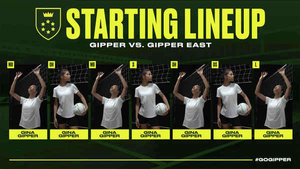 Gipper Volleyball Showdown: The White Shirt Lineup Extravaganza!