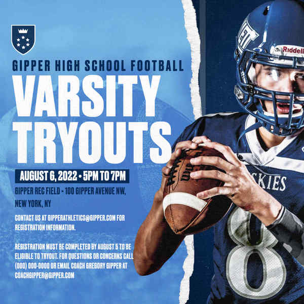 Gipper Gridiron Showdown: Varsity Football Tryouts 2022