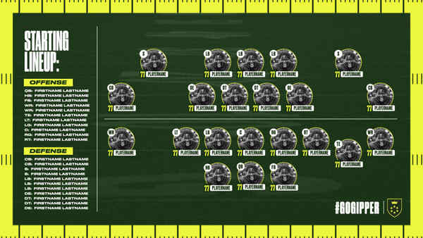 GameDay Gridiron Lineup