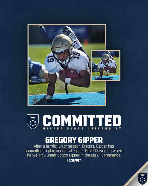 Gipper's Gridiron Glory: The Ultimate Soccer Commitment Template