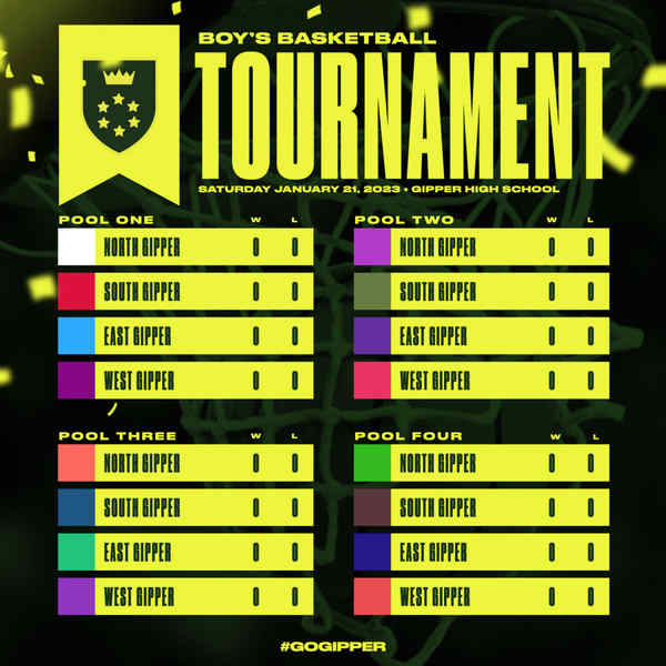 Free & customizeable basketball schedule graphic templates