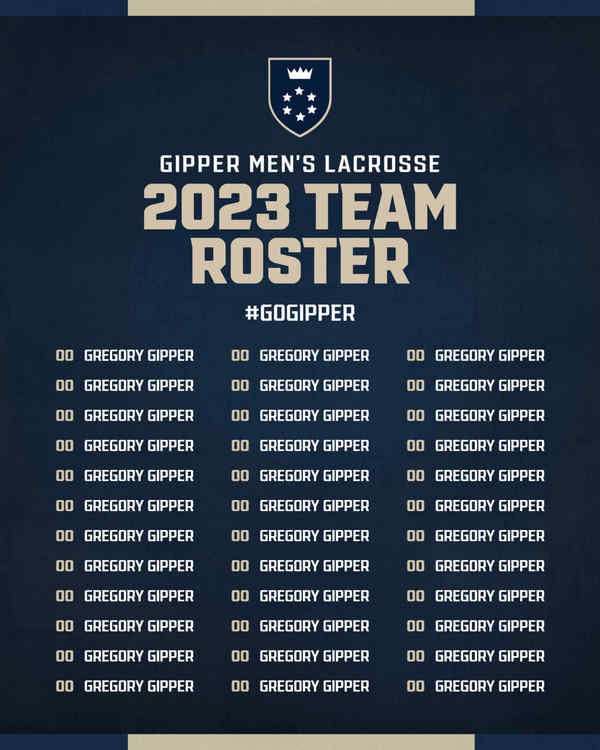 LaxLineup 2023: The Gipper Men's Lacrosse Roster