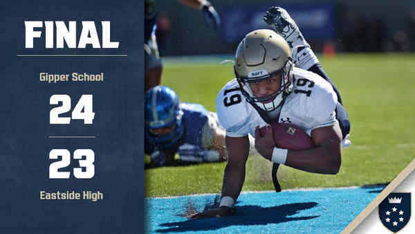 Dive for Victory: Gipper School vs. Eastside High Football Final Score Template