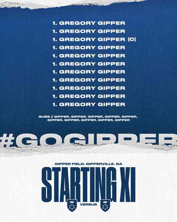 Gipper's Game Plan: Soccer Starting XI Template