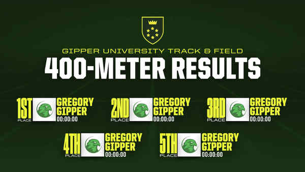 Green Lightning: Track & Field 400-Meter Results