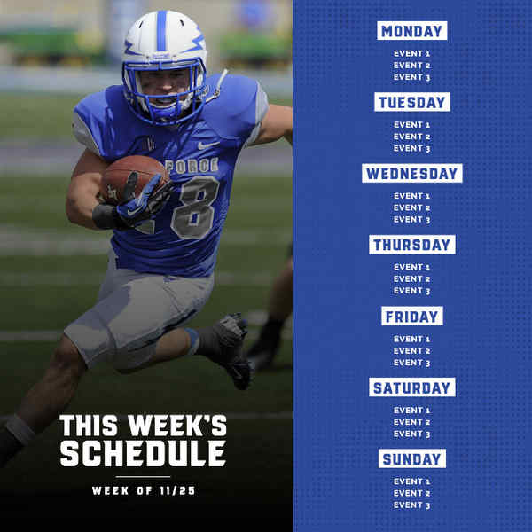 Gridiron Glider: Weekly Football Roster and Event Schedule Template