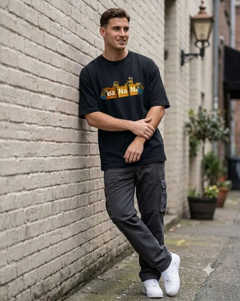 Ba Na Na 200 GSM Drop Shoulder T-Shirt - Image 1