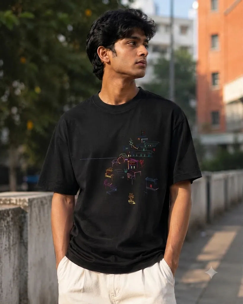 Hillside Vibes 200 GSM Drop Shoulder T-Shirt - Image 1