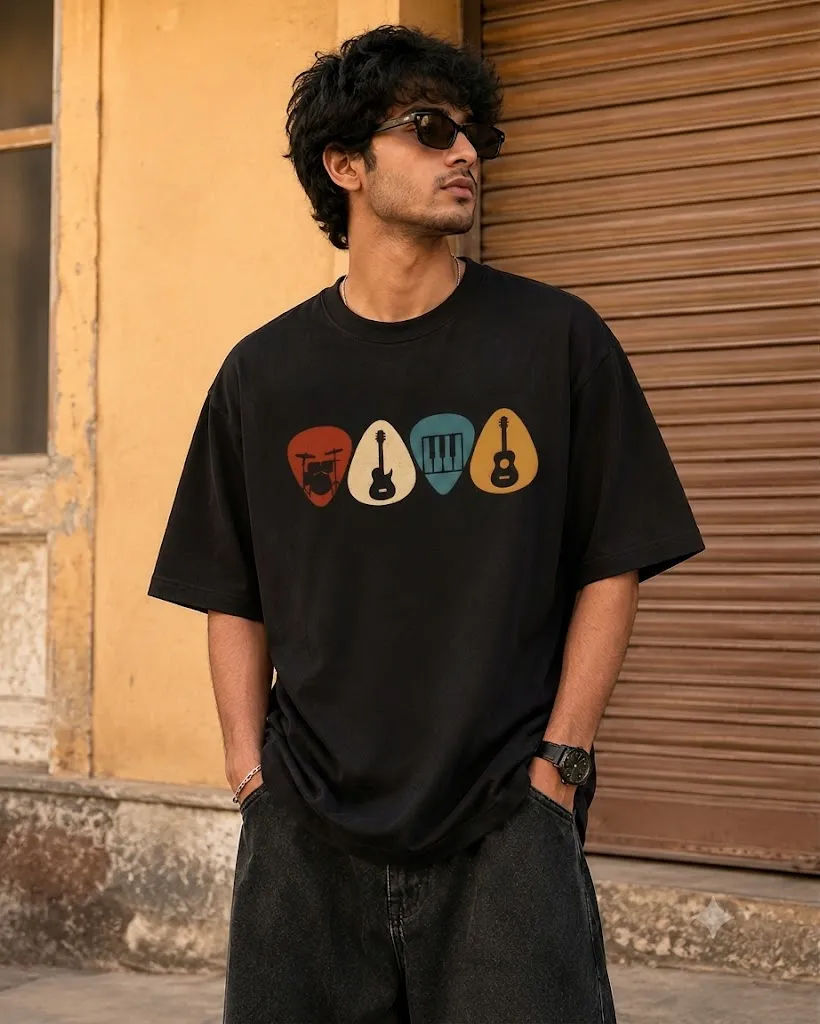 Rhythm Picks 200 GSM Drop Shoulder T-Shirt - Image 1