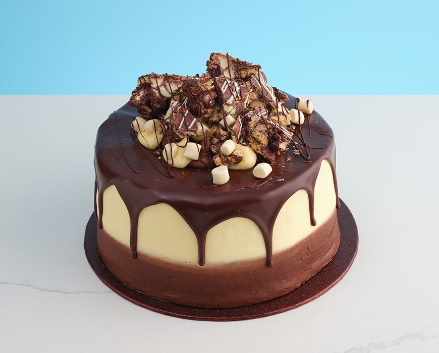 rocky road cake red ribbon