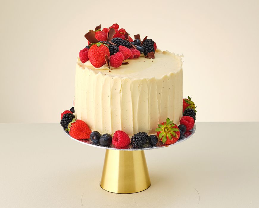 2 Layer Fruit Cake | Step Fresh Fruit Cake - Chocolaty.in