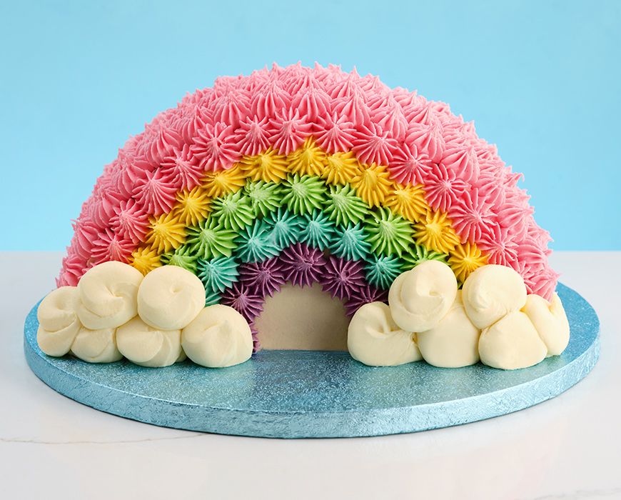 14 inch Colourful Birthday Cake Foil Balloon (1) - UNPACKAGED