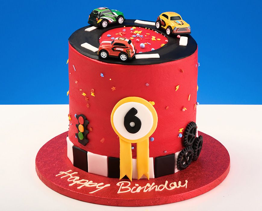 Racing Car Birthday Cake - Decorated Cake by Deema - CakesDecor