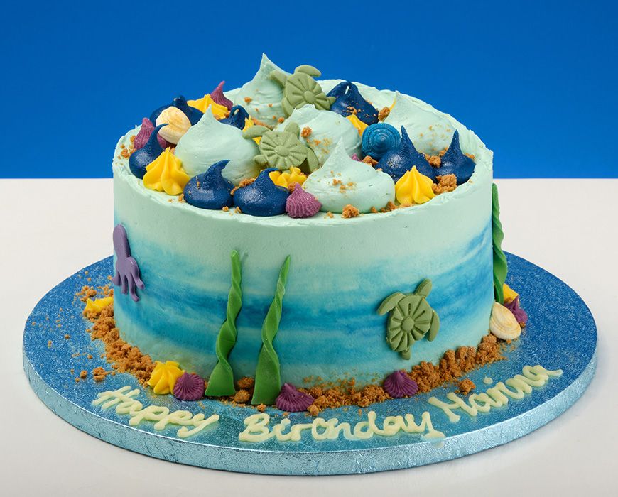 Beach Buttercream | Beach birthday cake, Beach themed cakes, Ocean cakes