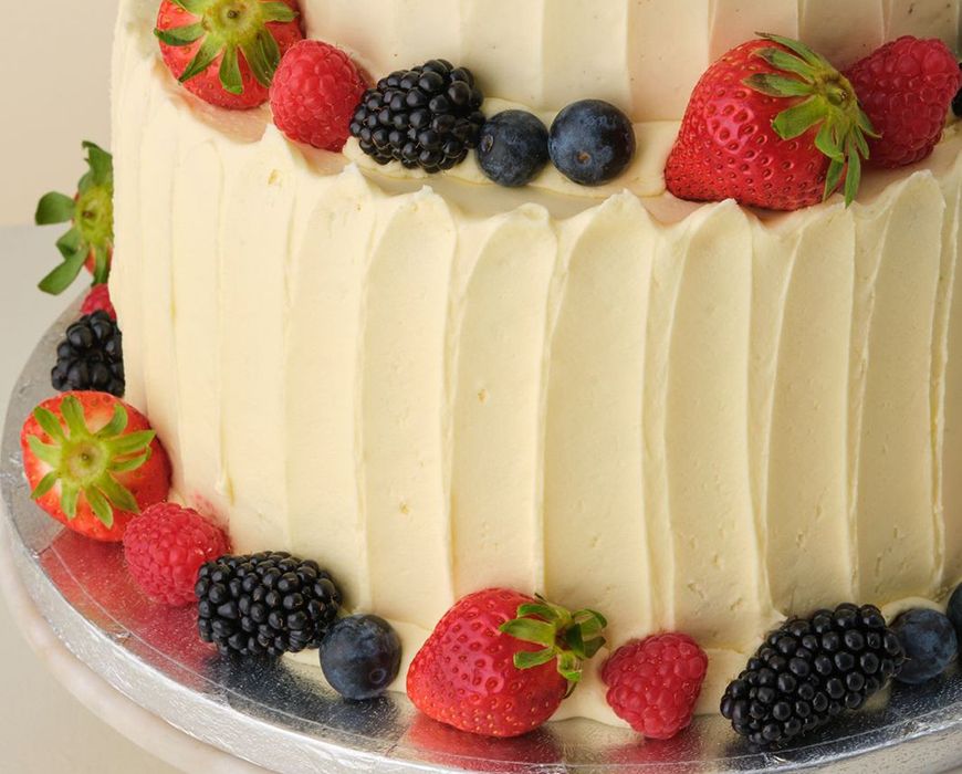 Buy Premium 2 Tier Cream Cake Online | 2 Tier Cream Cake