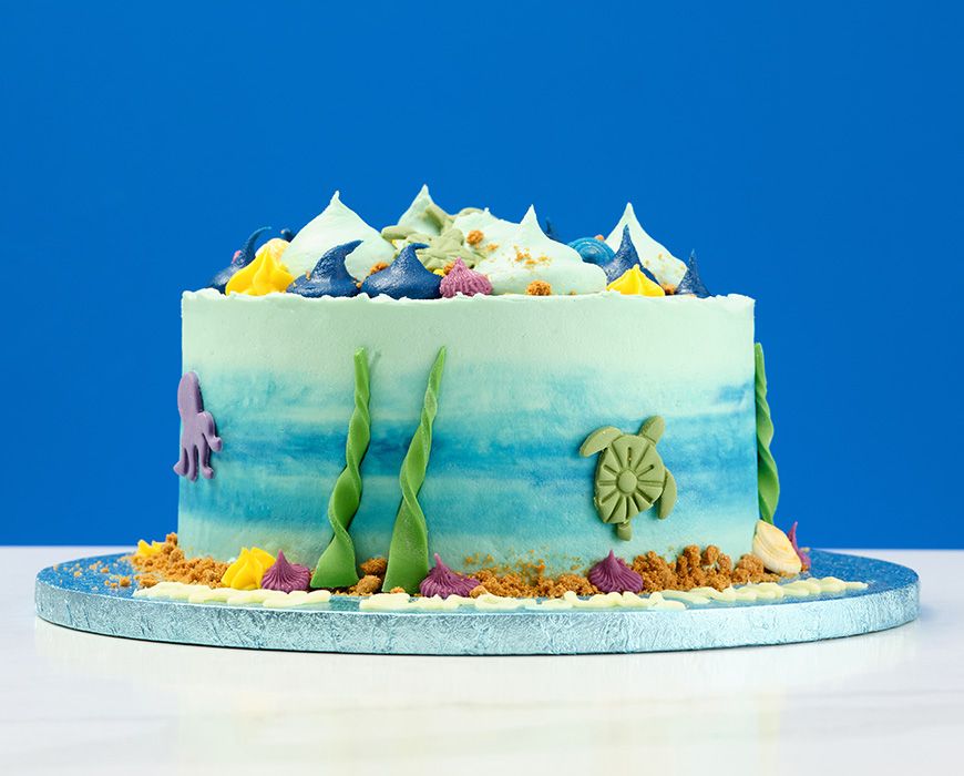 Ocean Themed Cake - YouTube