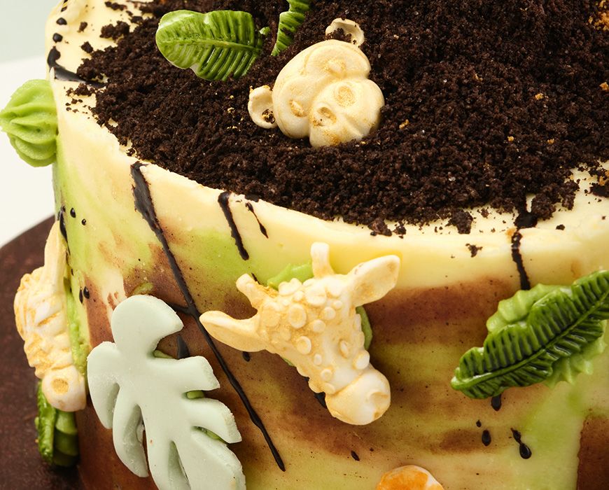 Sending delicate eggless chocolate cake with forest theme decoration to  Delhi, Same Day Delivery - DelhiOnlineFlorists