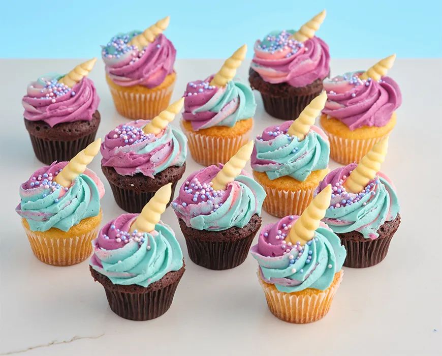 Unicorn Mini Cupcakes by Lola's // Buy Online // Fast Delivery