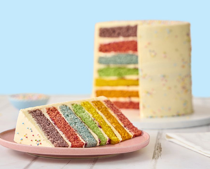 Vanilla Rainbow Layer Cake