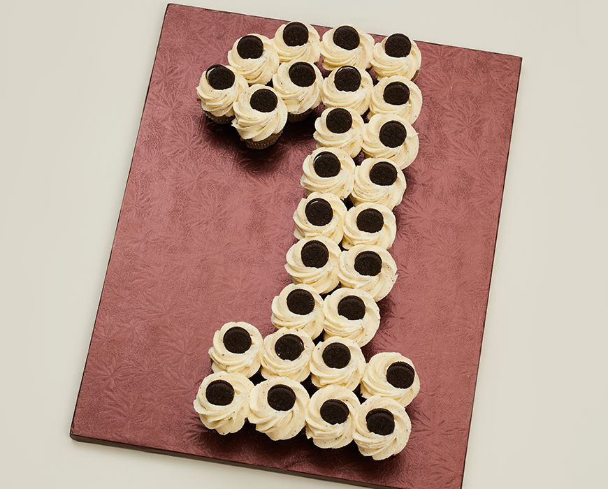 Cookies And Cream Cupcake Number Cake