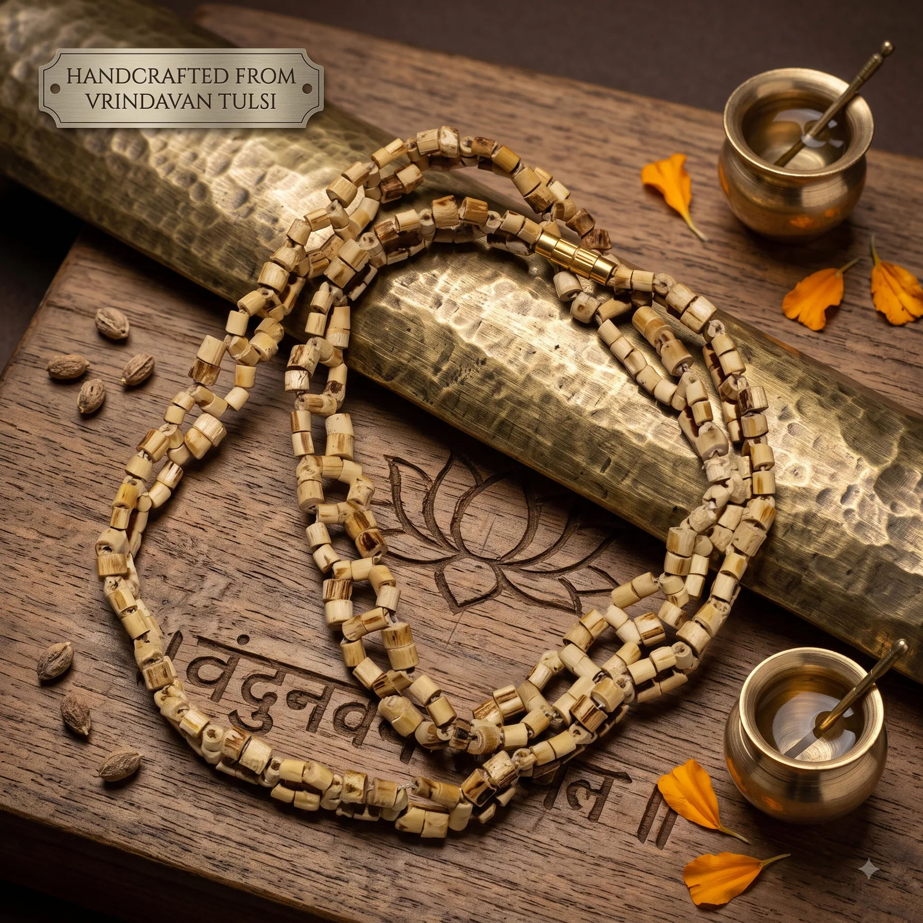 Pure & Handcrafted Tulsi Kanthi Mala (One Round)