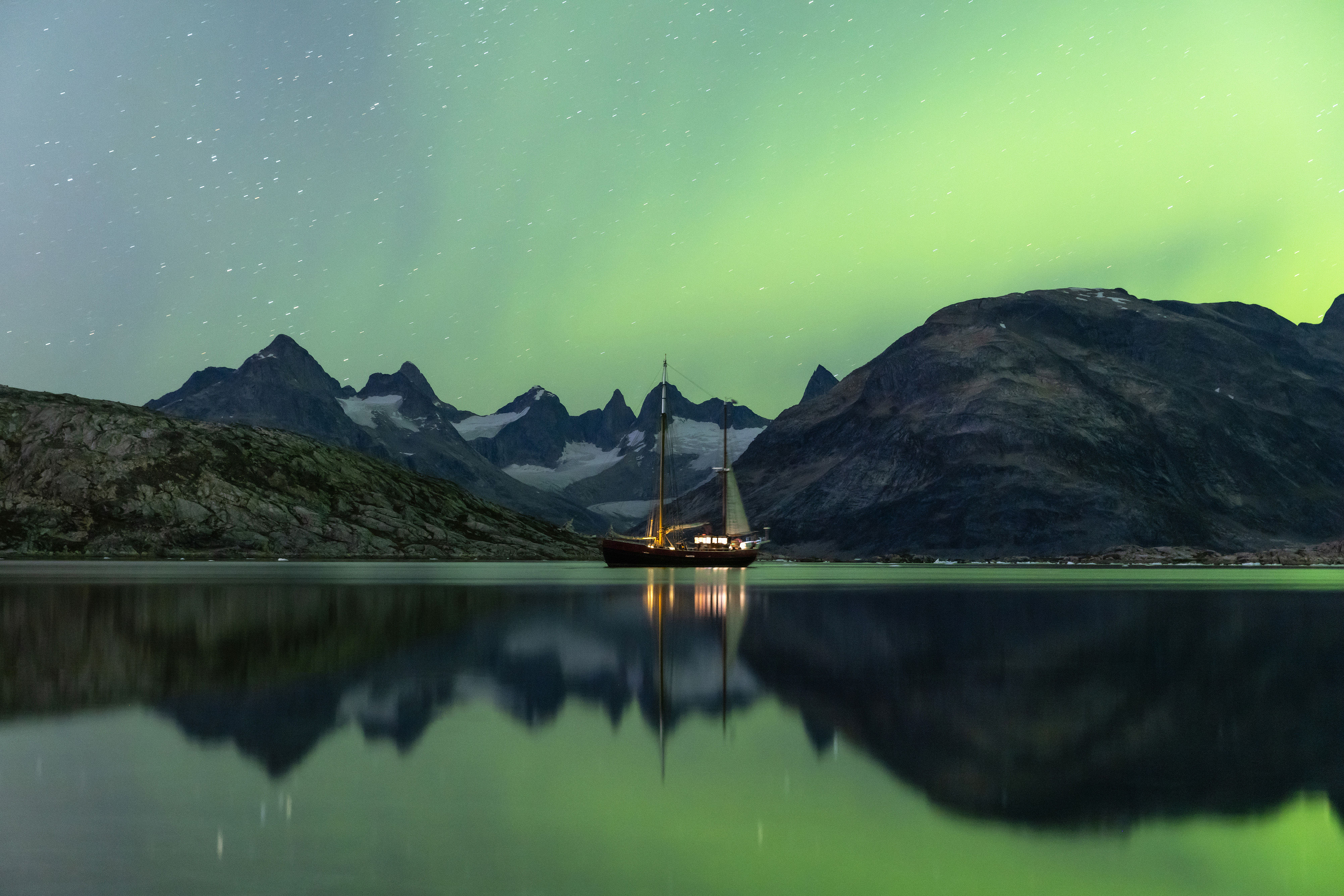 Sailing Under the Northern Lights