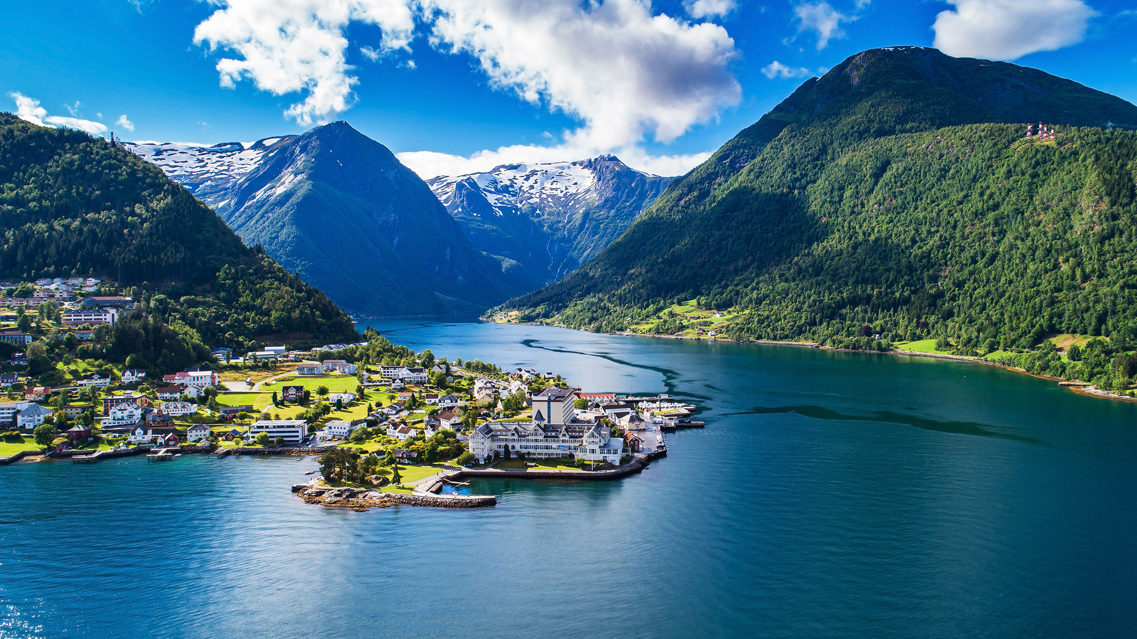 The administrative centre of Balestrand Municipality in Sogn og Fjordane county, Norway