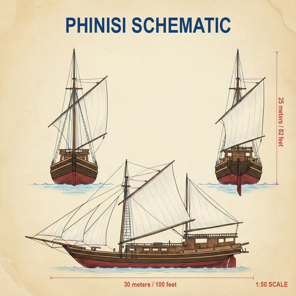 Schematic of a Phinisi