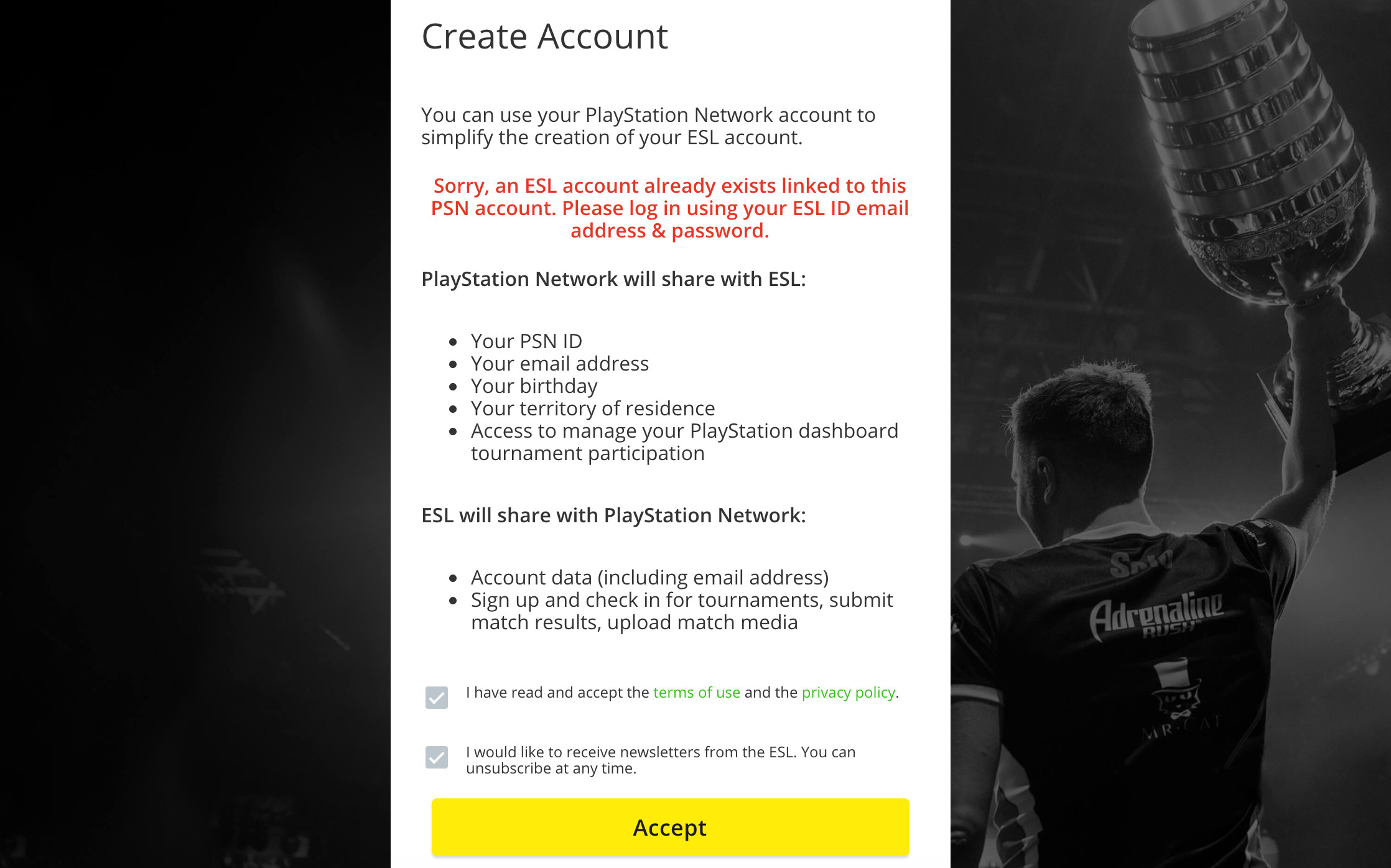 How Do I Link My ESL Account to My PlayStation Network Account?