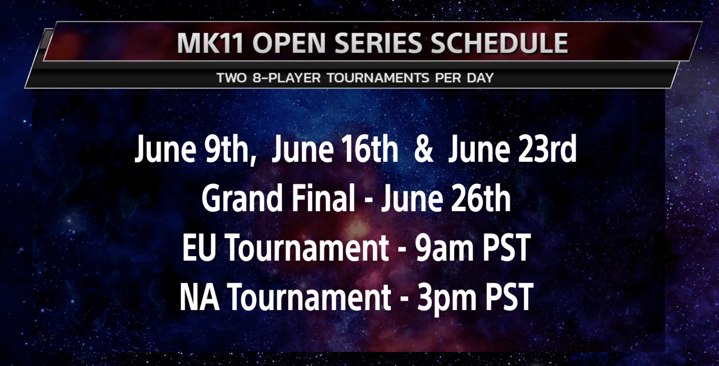 Open Series Stream Schedule