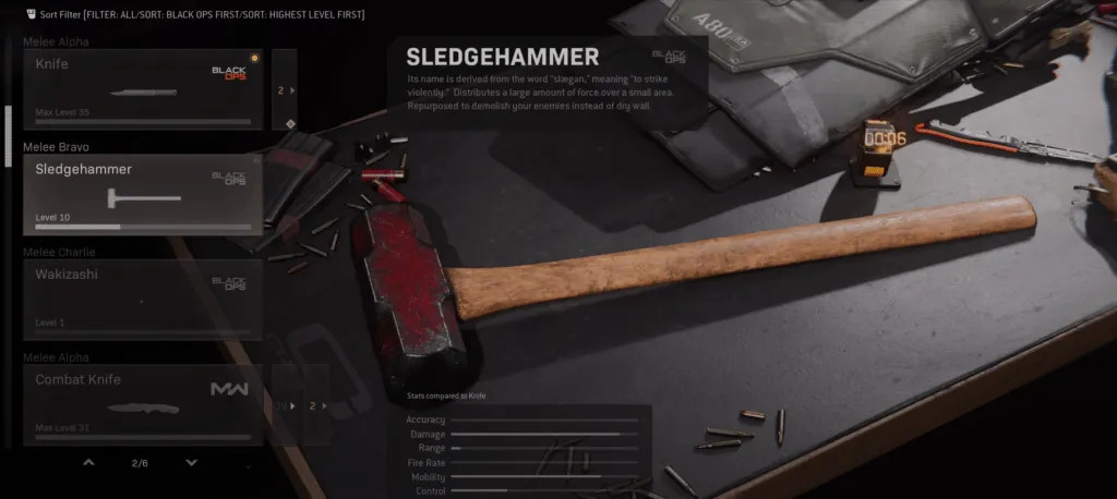 How to use the Sledgehammer