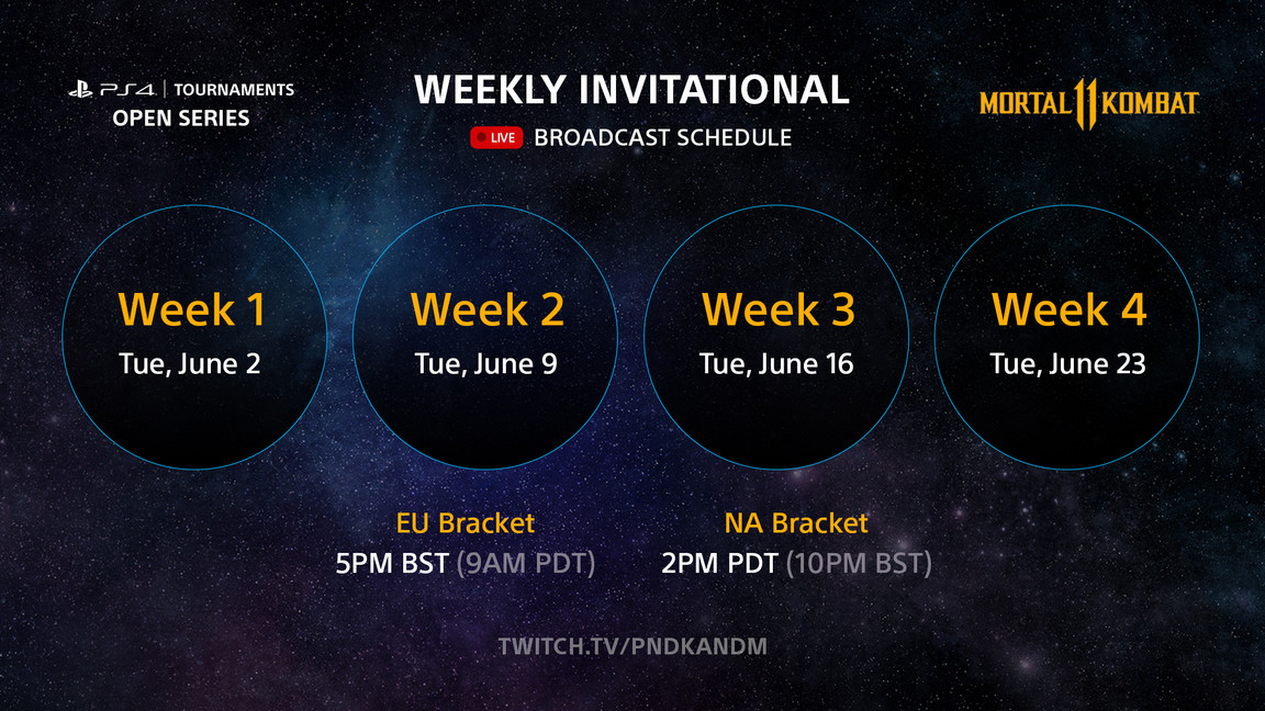 MK11 Open Series Stream Schedule