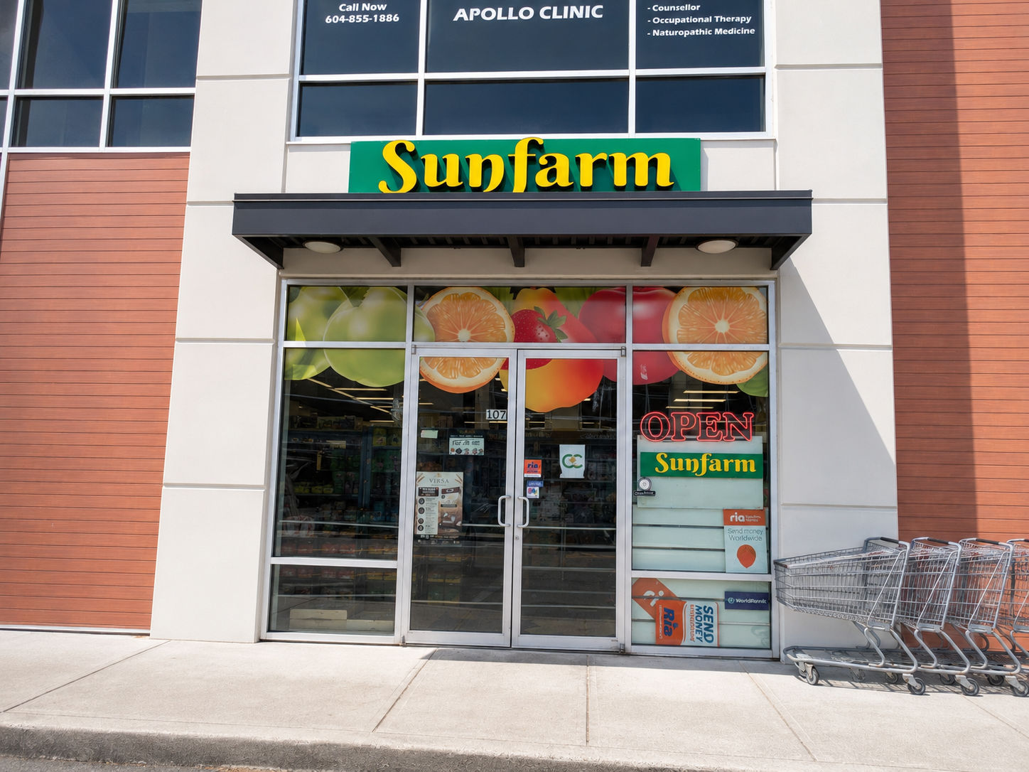 Map showing Sunfarm Produce location