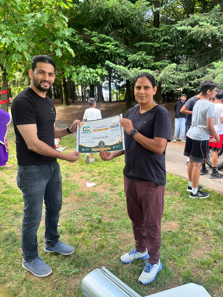 Mishu K., gift draw winner from Abbotsford, BC