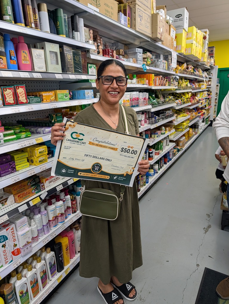 Amandeep G., gift draw winner from Abbotsford, BC