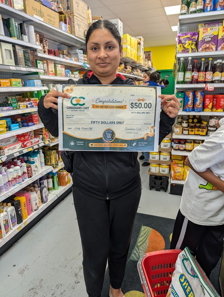 Kulwinder D., gift draw winner from Abbotsford, BC