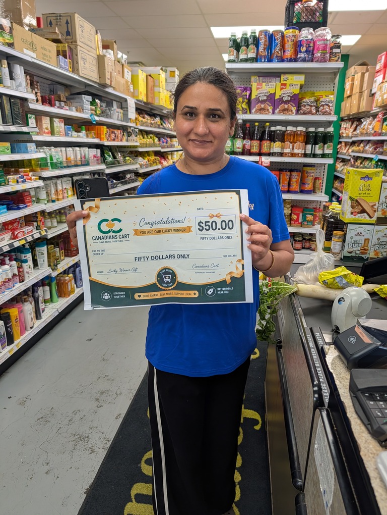 Sippljeet G., gift draw winner from Abbotsford, BC