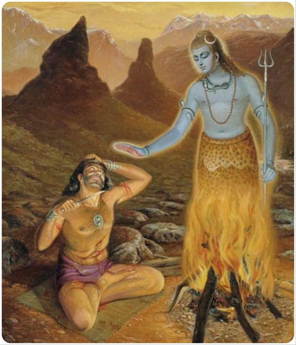 Lord Shiva and Vrikasur