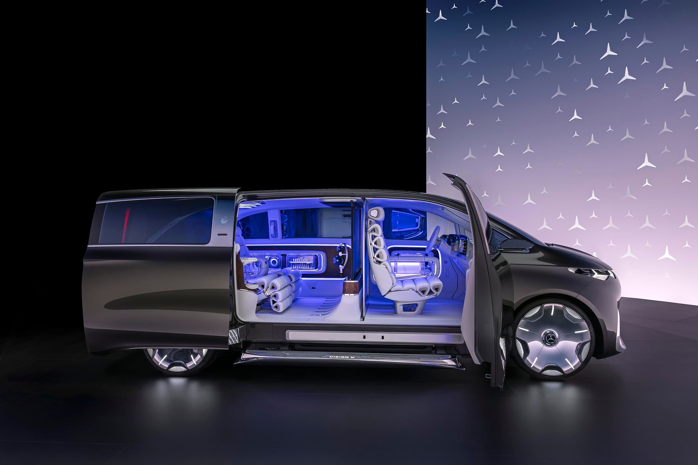 Mercedes Benz Vision V Side Doors Open
