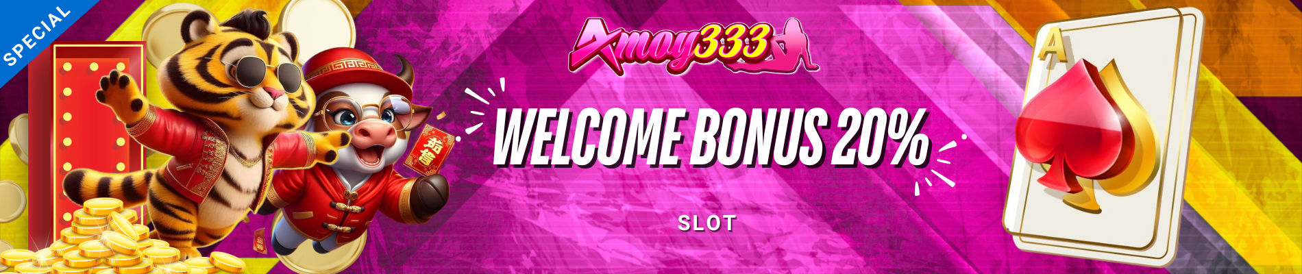 WELCOME BONUS 20% - TO 15X - SLOT ONLINE