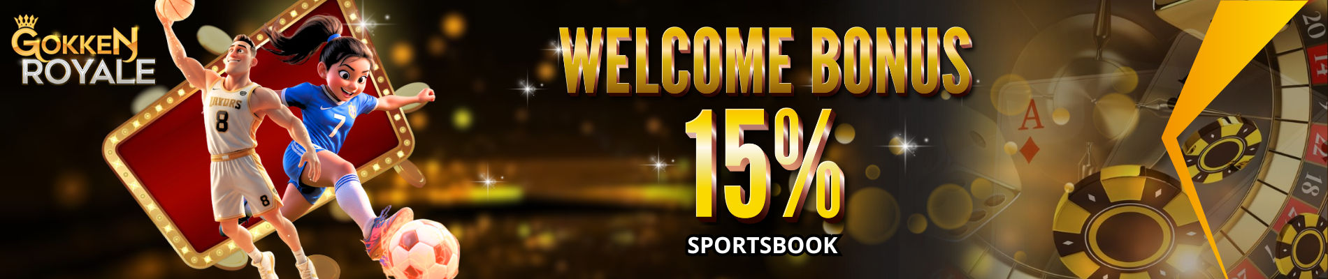 WELCOME BONUS 15% - TO 12X - SPORTSBOOK