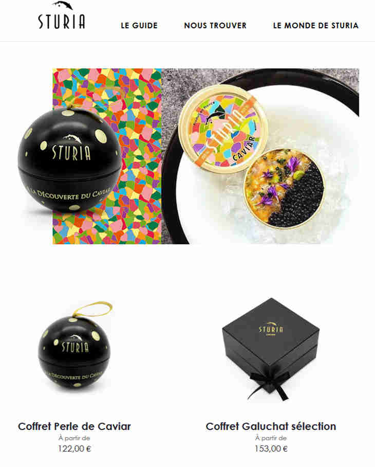 Sturia Caviar Website