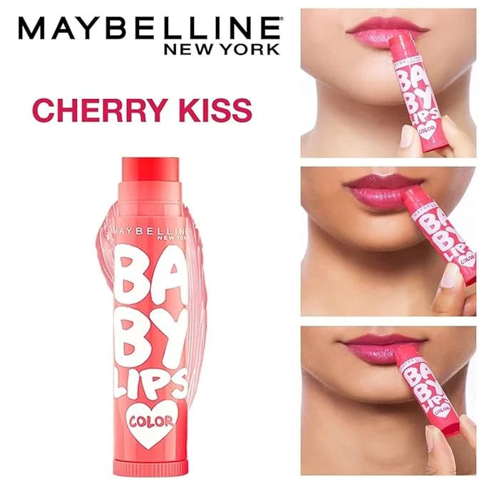 MAYBELLINE NEW YORK Baby Lips Tinted Lip Balm Cherry Kiss  (Pack of: 1, 4 g)