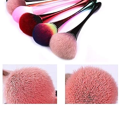 Beautiflame Soft Nail Art Dust Remover Brush, Long Handle Manicure Tool, Makeup Powder Blush Brushes, Acrylic Gel Powder Mineral Brush(Assorted Colours)-pack off-1